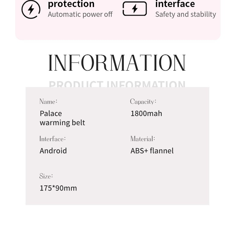 Period pain relief Electric Heating Massage belt